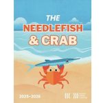 image of a crab holding a fish on the sand