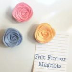 Felt flower magnets