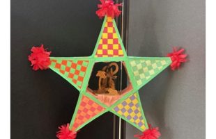 A traditional star-shaped Filipino Parol