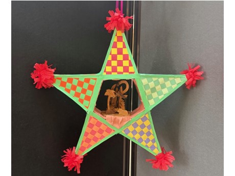A traditional star-shaped Filipino Parol