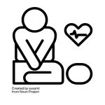 icon of person administering CPR to another person