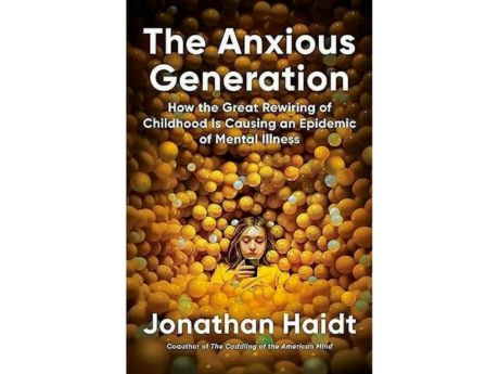Cover the book "The Anxious Generation" by Jonathan Haidt.