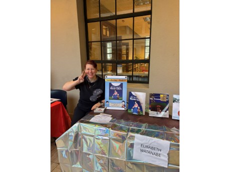 elisabeth watanabe author with her two books