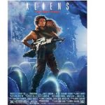 Main character standing and holding a child.