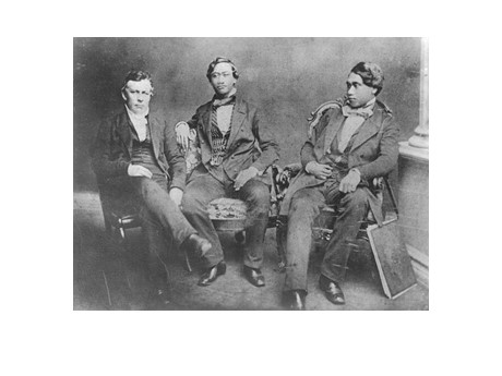 Photo of Hawaiian Princes Liholiho and Lot with Judd