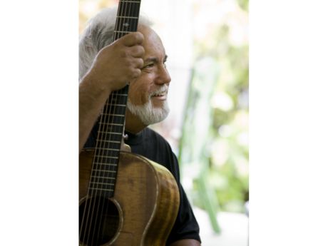 Musician John Keawe, profile picture, holding guitar