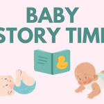 There are two babies pictured, along with a book with a rubber duck on the cover.