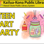 Teen Art Party logo featuring assorted art supplies