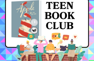 Teen Book Club logo featuring the book Apple: Skin to the Core by Eric Gansworth