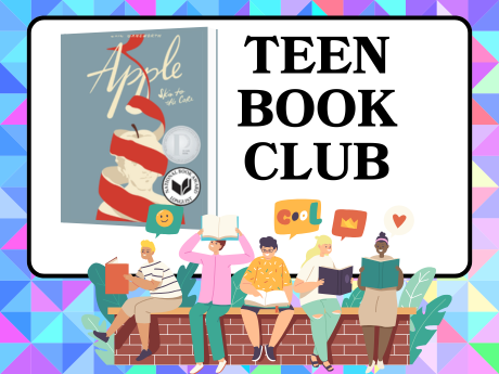 Teen Book Club logo featuring the book Apple: Skin to the Core by Eric Gansworth