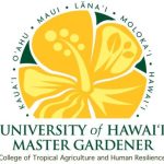 Logo with a yellow hibiscus and green text reading "University of Hawaii Master Gardener College of Tropical Agriculture and Human Resilience".