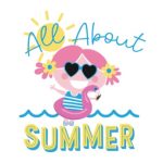 All About Summer with a young girl in water