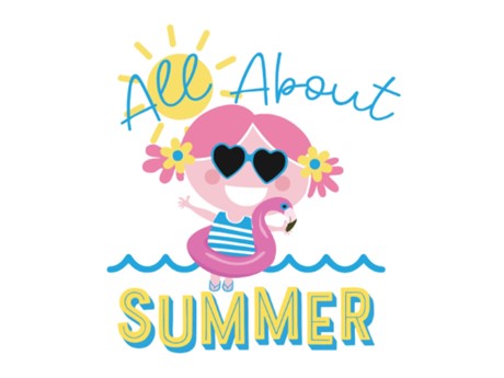 All About Summer with a young girl in water