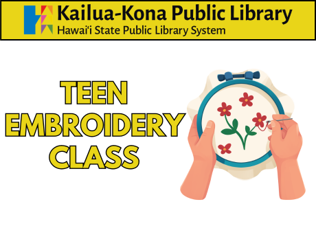 Teen Embroidery Class