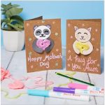 two handmade cards with a crochet heart