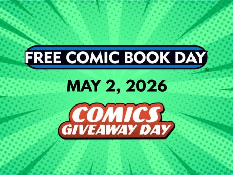 Free Comic Book Day and Comics Giveaway Day logos with May 2, 2026 date