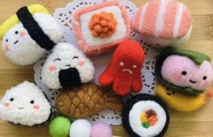 Needle-felted foods