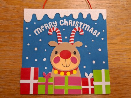 Foam reindeer craft