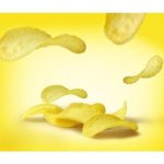 potato chips on a yellow background