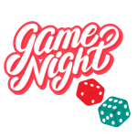 Game Night Lettering with two dice