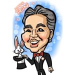 Magic Ron caricature