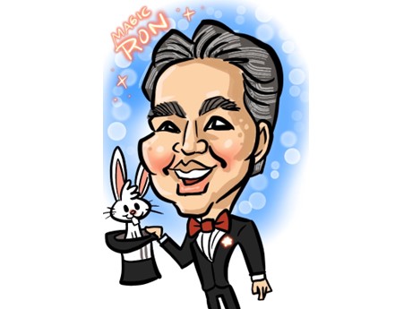 Magic Ron caricature