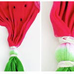 watermelon colored tie dye. magenta, space and green