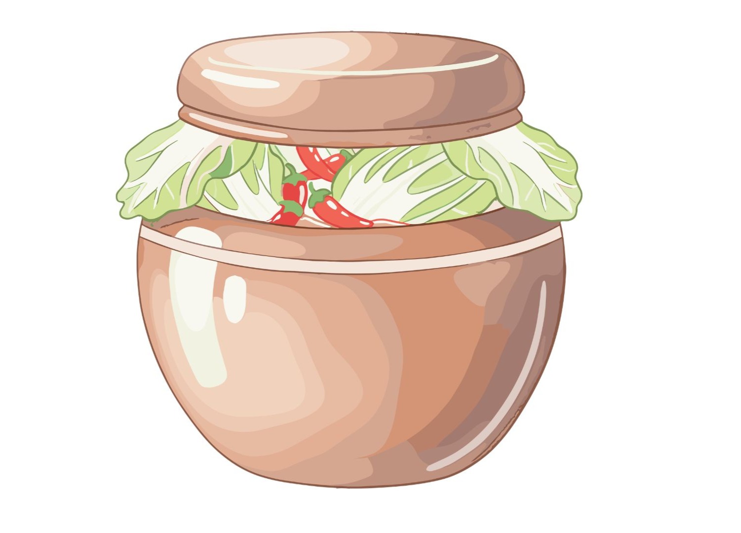 Graphic image of a fermenting kim chee pot.