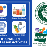 University of Hawaii Nutrition Center Mini Lesson Activites, UH logo, and SNAP-Ed logo