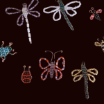bugs made with seed beads in various colors