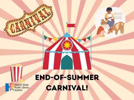 carnival sign, tent, popcorn, and petting zoo