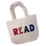 Tote Bag with the word read on it