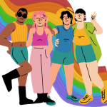 Teens hanging out