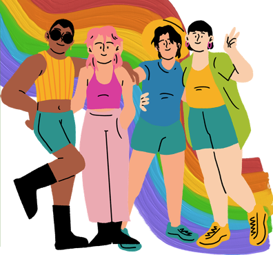 Teens hanging out