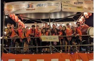 JCI members at the Mega Bon Dance