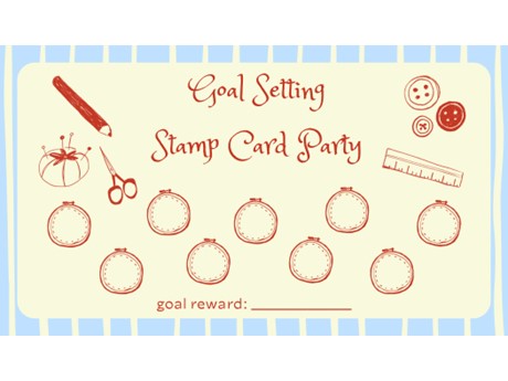 goal setting stamp card party