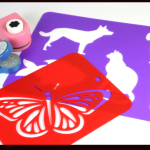 Red butterfly stencil and animal stencil, stencil cutters