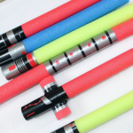 Pool noodle lightsaber craft.