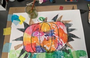 bleeding tissue paper pumpkin