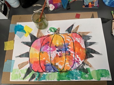 bleeding tissue paper pumpkin