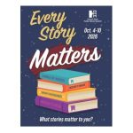 Every Story Matters text with stack of books
