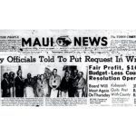 Scanned clipping of an old Maui News article